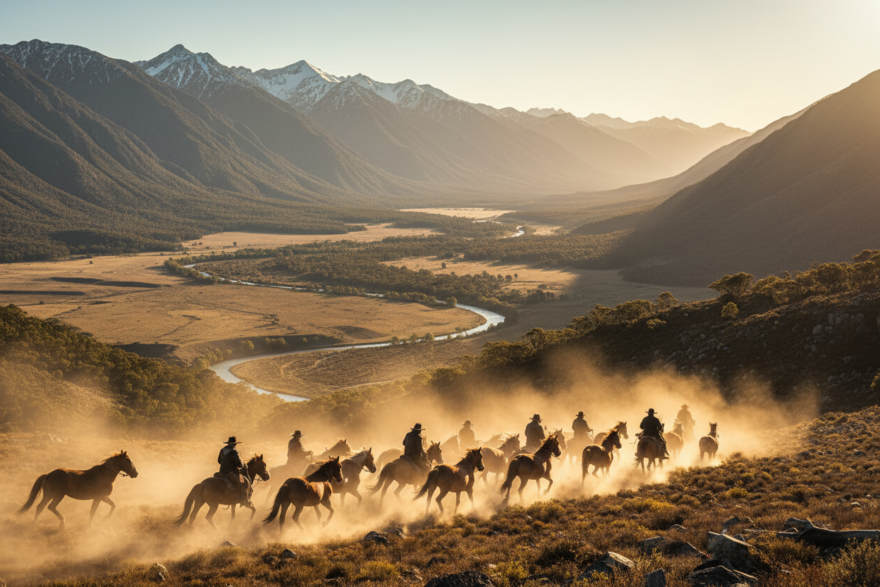 Brumby muster Australian high country