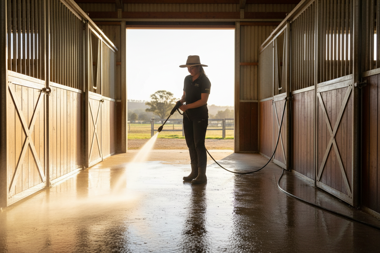 Pressure cleaning stable